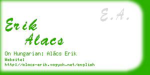 erik alacs business card