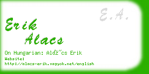 erik alacs business card